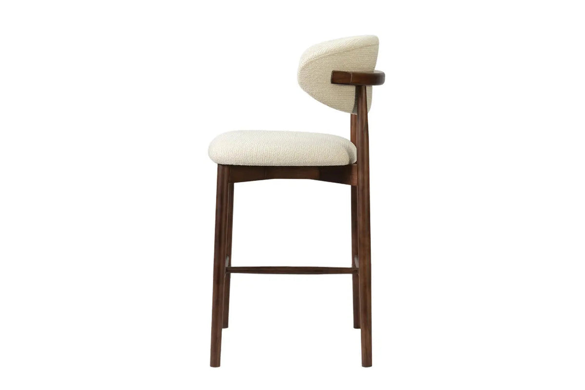 Chaise de Bar KAYLA en Chêne Massif Beige - 50 x 56 cm