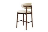 Chaise de Bar KAYLA en Chêne Massif Beige - 50 x 56 cm