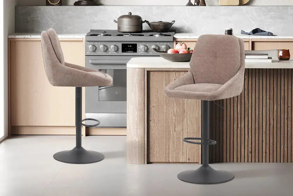 Chaise de Bar Pivotante SABA en Tissu - 50 x 60 cm