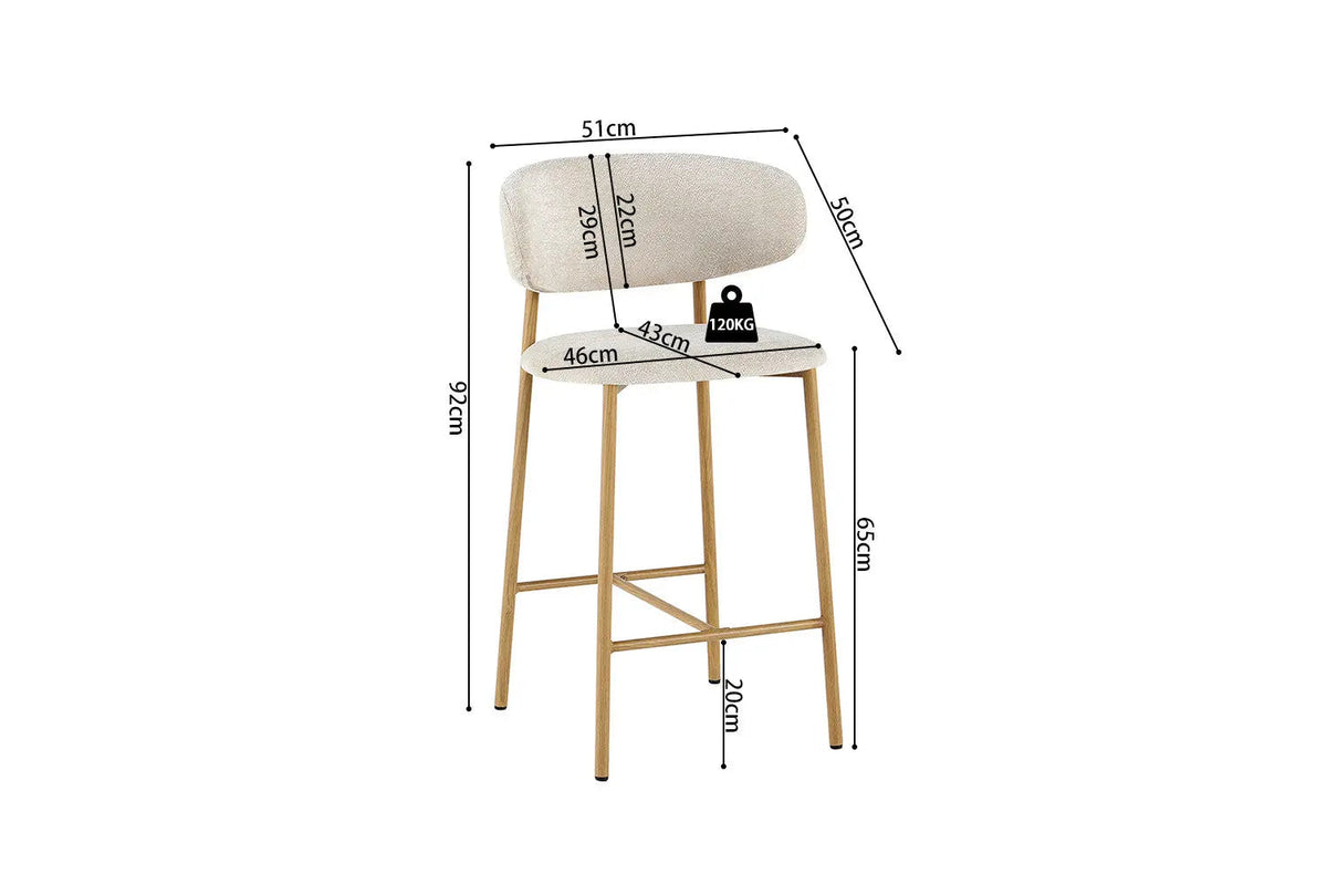 Chaise de Bar COYA - 51 x 50 cm