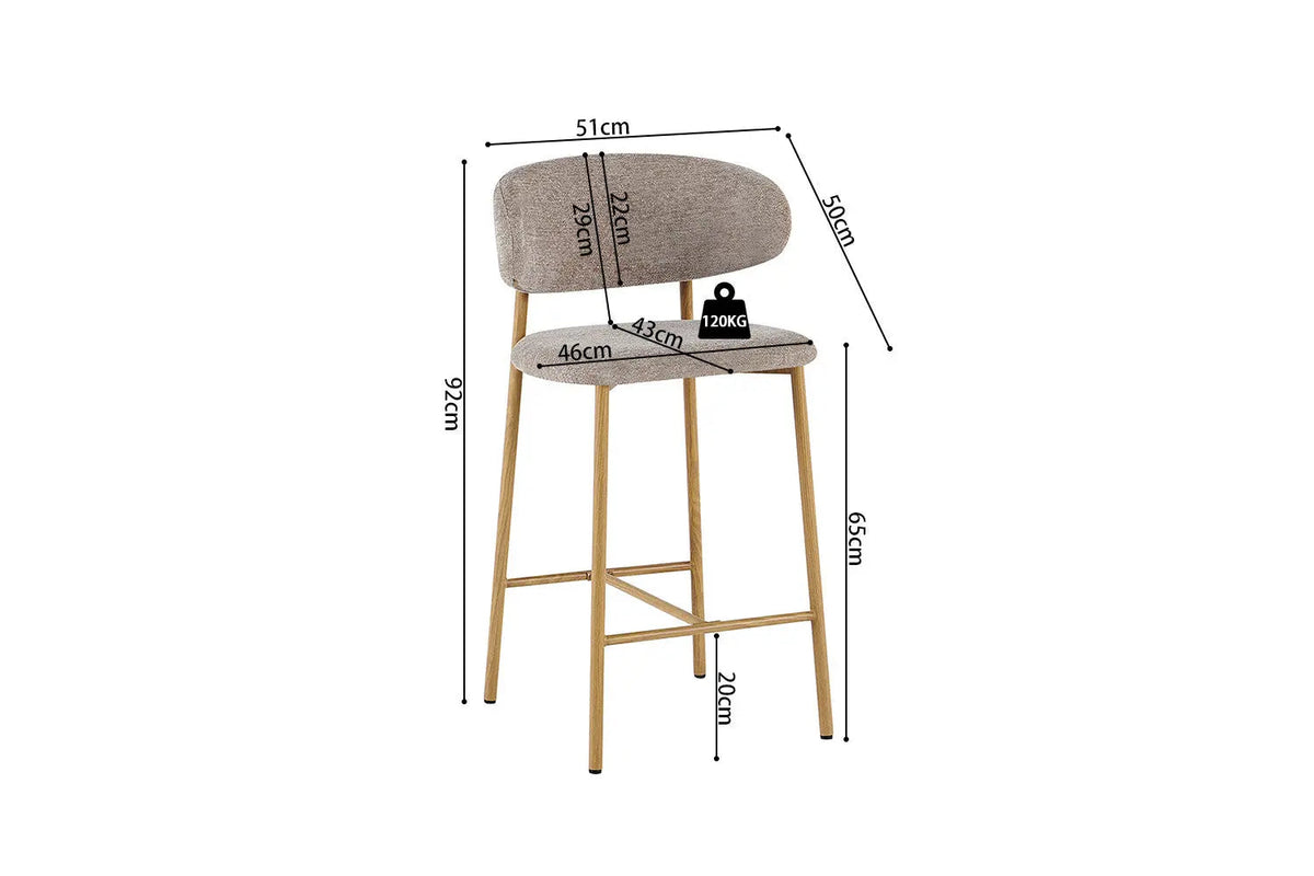 Chaise de Bar COYA - 51 x 50 cm