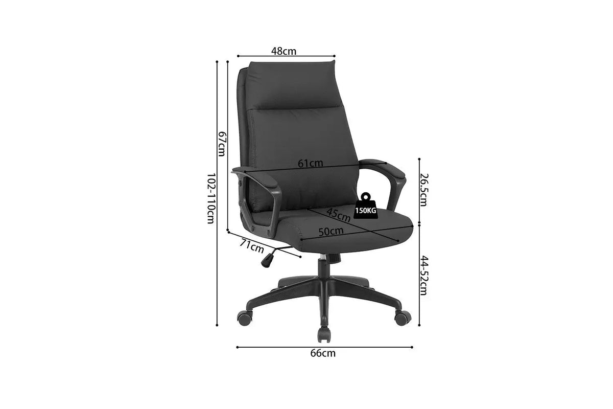 Chaise de Bureau ARMEL en Polyuréthane (PU) - 45 x 50 cm