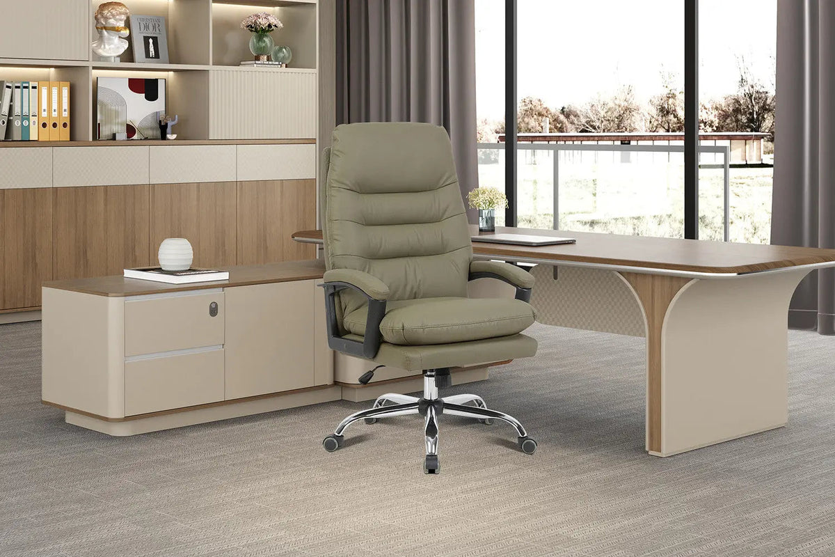 Chaise de Bureau DANIELA en Polyuréthane (PU) - Chaise de bureau réglable 46 x 53 cm