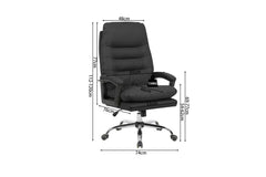 Chaise de Bureau DANIELA en Polyuréthane (PU) - Chaise de bureau réglable 46 x 53 cm