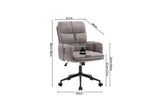 Chaise de Bureau EMMY en Tissu - Chaise de bureau réglable 64 x 68 cm