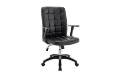 Chaise de Bureau LUKY en Similicuir (PU) - Chaise de bureau réglable 58 x 59 cm