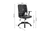 Chaise de Bureau LUKY en Similicuir (PU) - Chaise de bureau réglable 58 x 59 cm