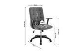 Chaise de Bureau LUKY en Similicuir (PU) - Chaise de bureau réglable 58 x 59 cm