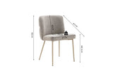 Chaise de Salle à Manger ALYX en Tissu - 51 x 61 cm