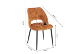 Chaise de Salle à Manger ARLA en Tissu - 51 x 59,5 cm