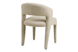 Chaise de Salle à Manger BELMONT en Tissu Sable - 57 x 61 cm