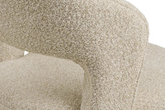 Chaise de Salle à Manger BELMONT en Tissu Sable - 57 x 61 cm