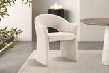 Chaise de Salle à Manger CHARLYNE avec Accoudoirs en Tissu - 66 x 61,5 cm