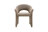 Chaise de Salle à Manger CHARLYNE avec Accoudoirs en Tissu - 66 x 61,5 cm