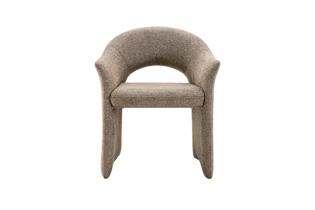 Chaise de Salle à Manger CHARLYNE avec Accoudoirs en Tissu - 66 x 61,5 cm