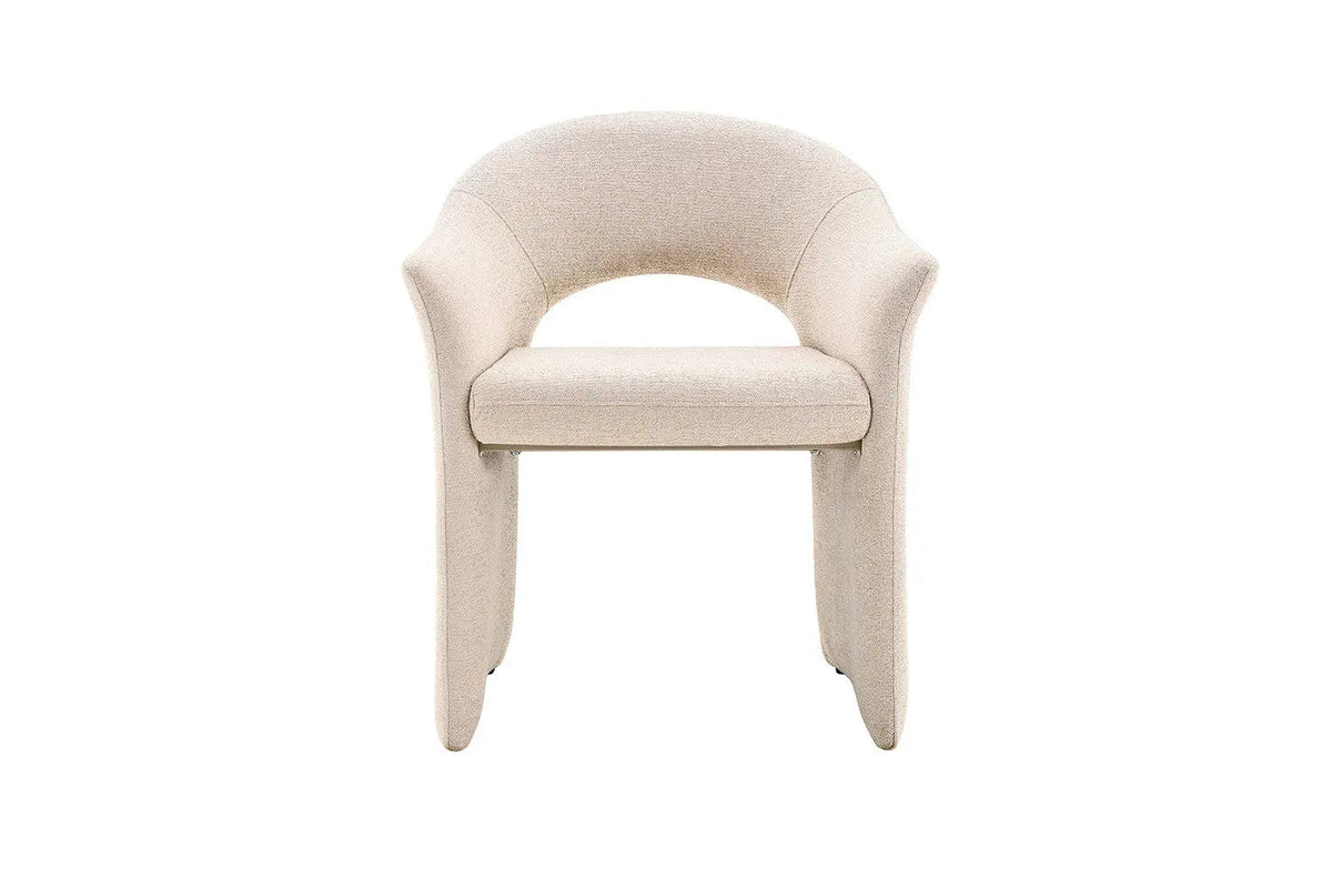 Chaise de Salle à Manger CHARLYNE avec Accoudoirs en Tissu - 66 x 61,5 cm