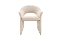 Chaise de Salle à Manger CHARLYNE avec Accoudoirs en Tissu - 66 x 61,5 cm
