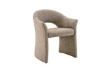 Chaise de Salle à Manger CHARLYNE avec Accoudoirs en Tissu - 66 x 61,5 cm