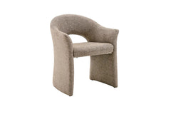 Chaise de Salle à Manger CHARLYNE avec Accoudoirs en Tissu - 66 x 61,5 cm