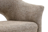 Chaise de Salle à Manger CHARLYNE avec Accoudoirs en Tissu - 66 x 61,5 cm