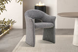 Chaise de Salle à Manger CHARLYNE avec Accoudoirs en Tissu - 66 x 61,5 cm