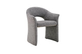 Chaise de Salle à Manger CHARLYNE avec Accoudoirs en Tissu - 66 x 61,5 cm