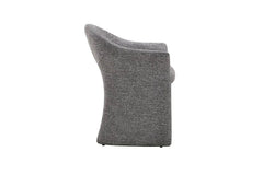 Chaise de Salle à Manger CHARLYNE avec Accoudoirs en Tissu - 66 x 61,5 cm