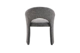 Chaise de Salle à Manger CHARLYNE avec Accoudoirs en Tissu - 66 x 61,5 cm