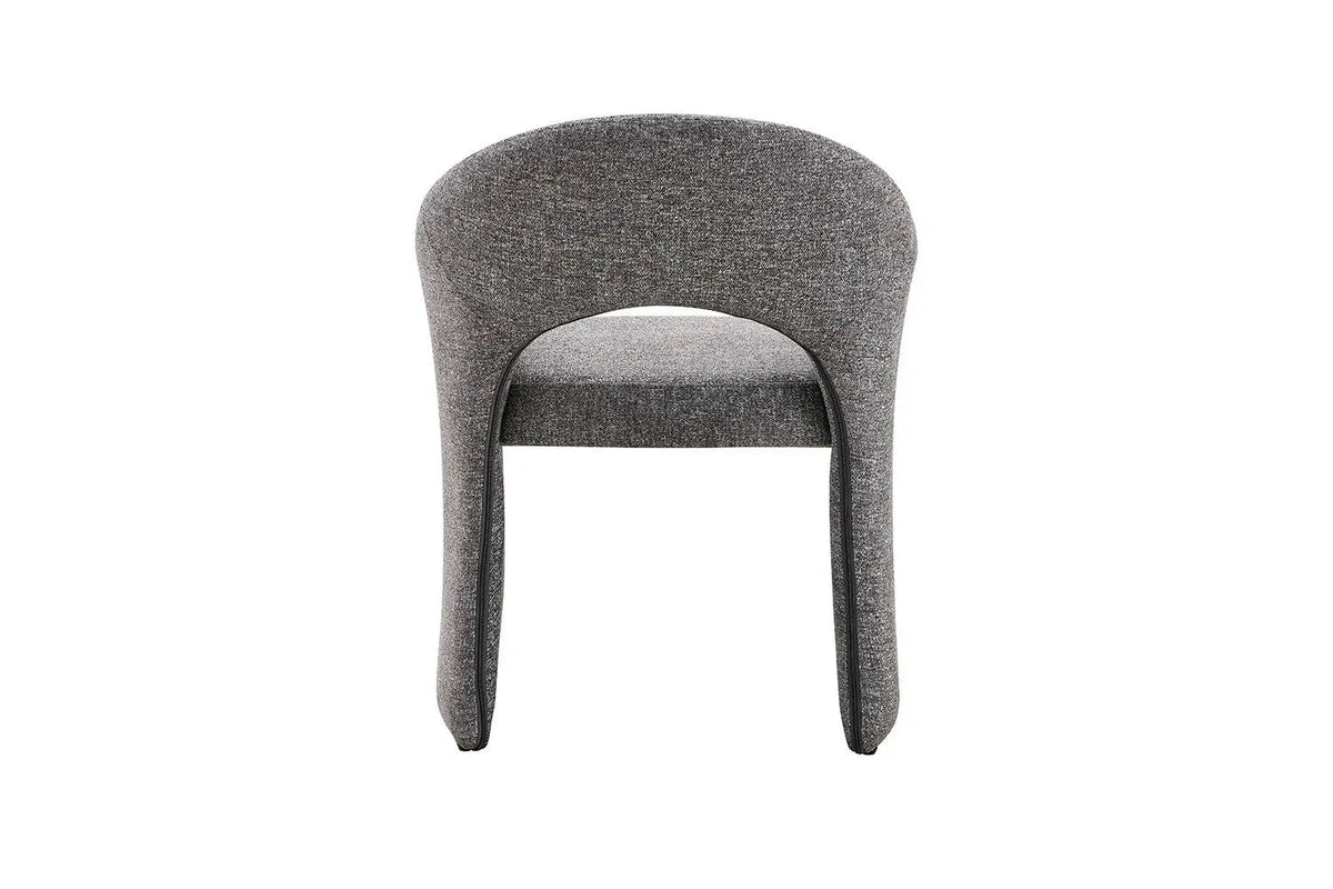 Chaise de Salle à Manger CHARLYNE avec Accoudoirs en Tissu - 66 x 61,5 cm