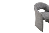 Chaise de Salle à Manger CHARLYNE avec Accoudoirs en Tissu - 66 x 61,5 cm