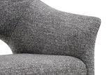 Chaise de Salle à Manger CHARLYNE avec Accoudoirs en Tissu - 66 x 61,5 cm