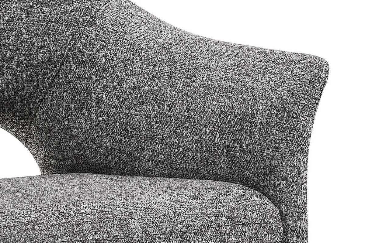 Chaise de Salle à Manger CHARLYNE avec Accoudoirs en Tissu - 66 x 61,5 cm