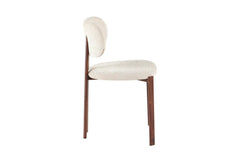 Chaise de Salle à Manger JADY en Tissu Bouclé - 49,5 x 49 cm