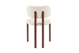 Chaise de Salle à Manger JADY en Tissu Bouclé - 49,5 x 49 cm