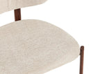 Chaise de Salle à Manger JADY en Tissu Bouclé - 49,5 x 49 cm