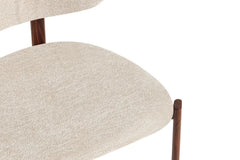 Chaise de Salle à Manger JADY en Tissu Bouclé - 49,5 x 49 cm