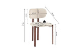 Chaise de Salle à Manger JADY en Tissu Bouclé - 49,5 x 49 cm