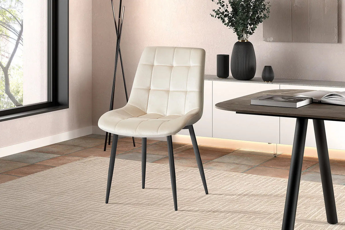 Chaise de Salle à Manger JULIA Velours - 50 x 59 cm
