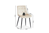 Chaise de Salle à Manger JULIA Velours - 50 x 59 cm