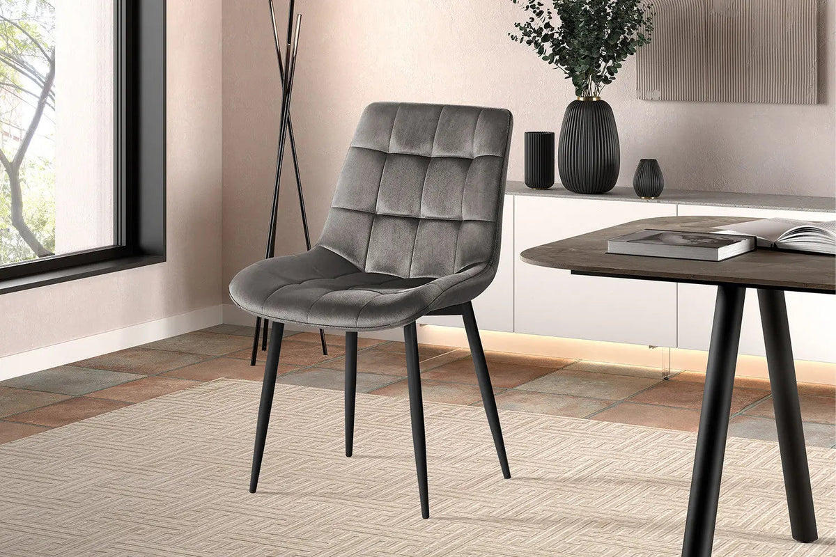 Chaise de Salle à Manger JULIA Velours - 50 x 59 cm
