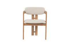 Chaise de Salle à Manger KAMELIA Beige en Bois de Frêne - 56 x 52 cm