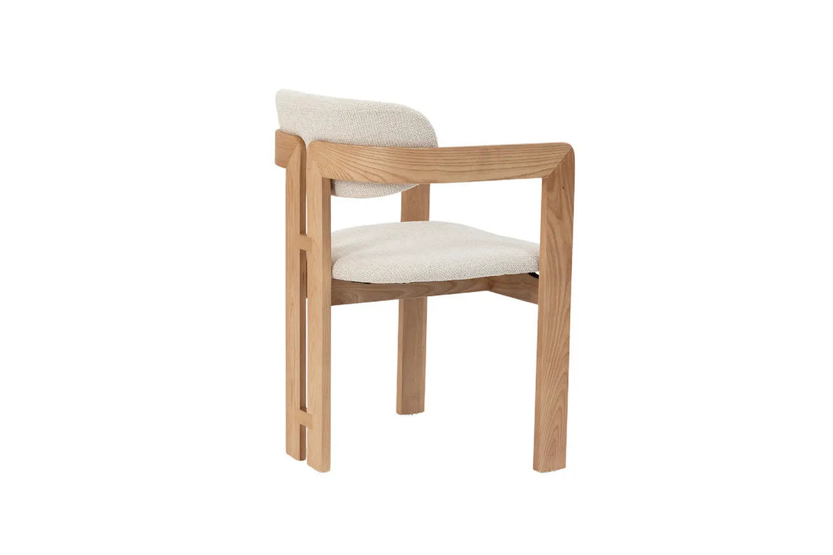 Chaise de Salle à Manger KAMELIA Beige en Bois de Frêne - 56 x 52 cm
