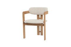 Chaise de Salle à Manger KAMELIA Beige en Bois de Frêne - 56 x 52 cm