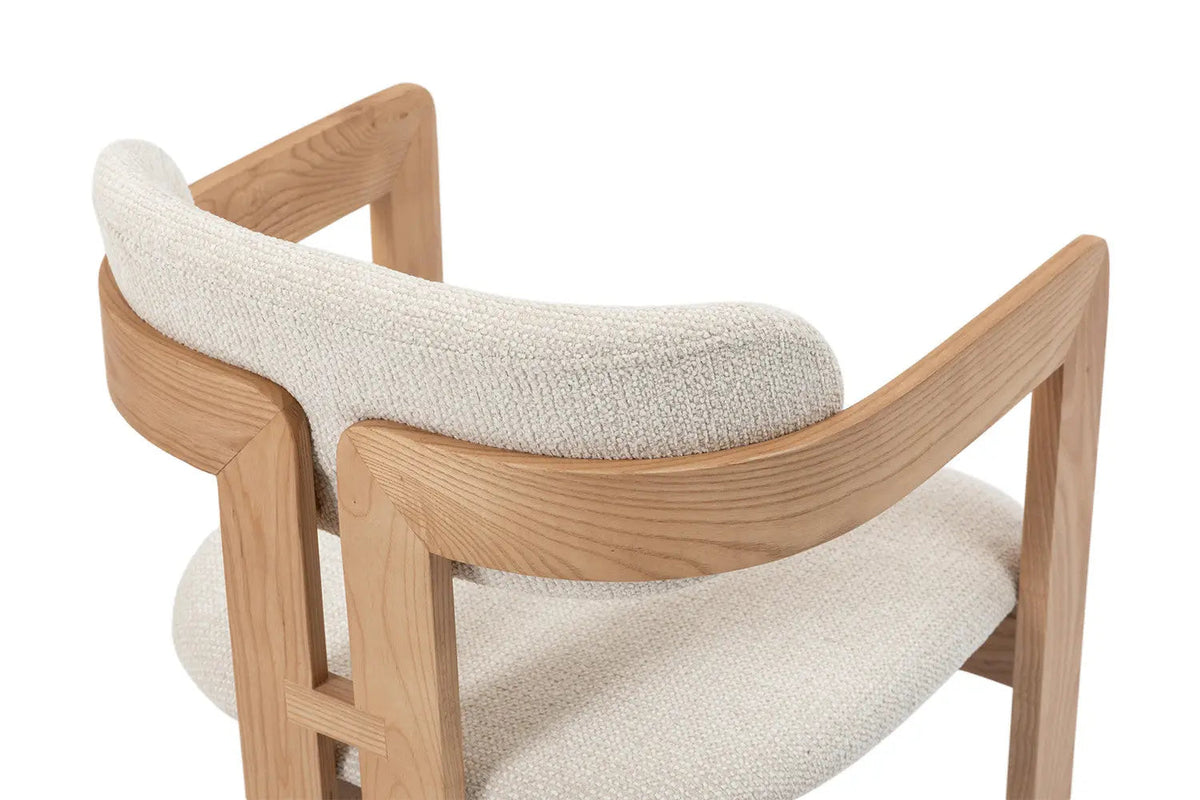 Chaise de Salle à Manger KAMELIA Beige en Bois de Frêne - 56 x 52 cm