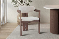Chaise de Salle à Manger KAMELIA Beige en Bois de Frêne - 56 x 52 cm