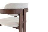 Chaise de Salle à Manger KAMELIA Beige en Bois de Frêne - 56 x 52 cm