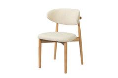 Chaise de Salle à Manger KAYLA en Chêne Massif Beige - 50 x 56 cm