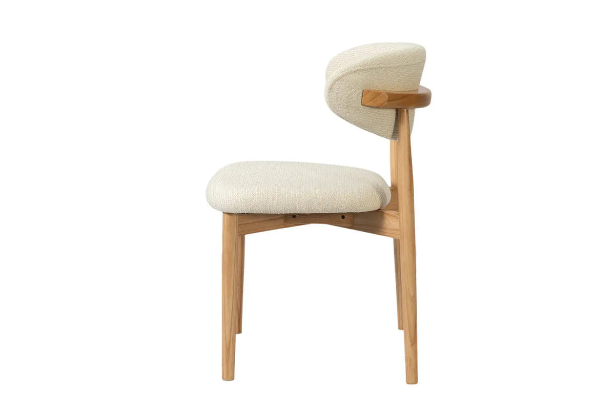 Chaise de Salle à Manger KAYLA en Chêne Massif Beige - 50 x 56 cm