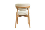 Chaise de Salle à Manger KAYLA en Chêne Massif Beige - 50 x 56 cm