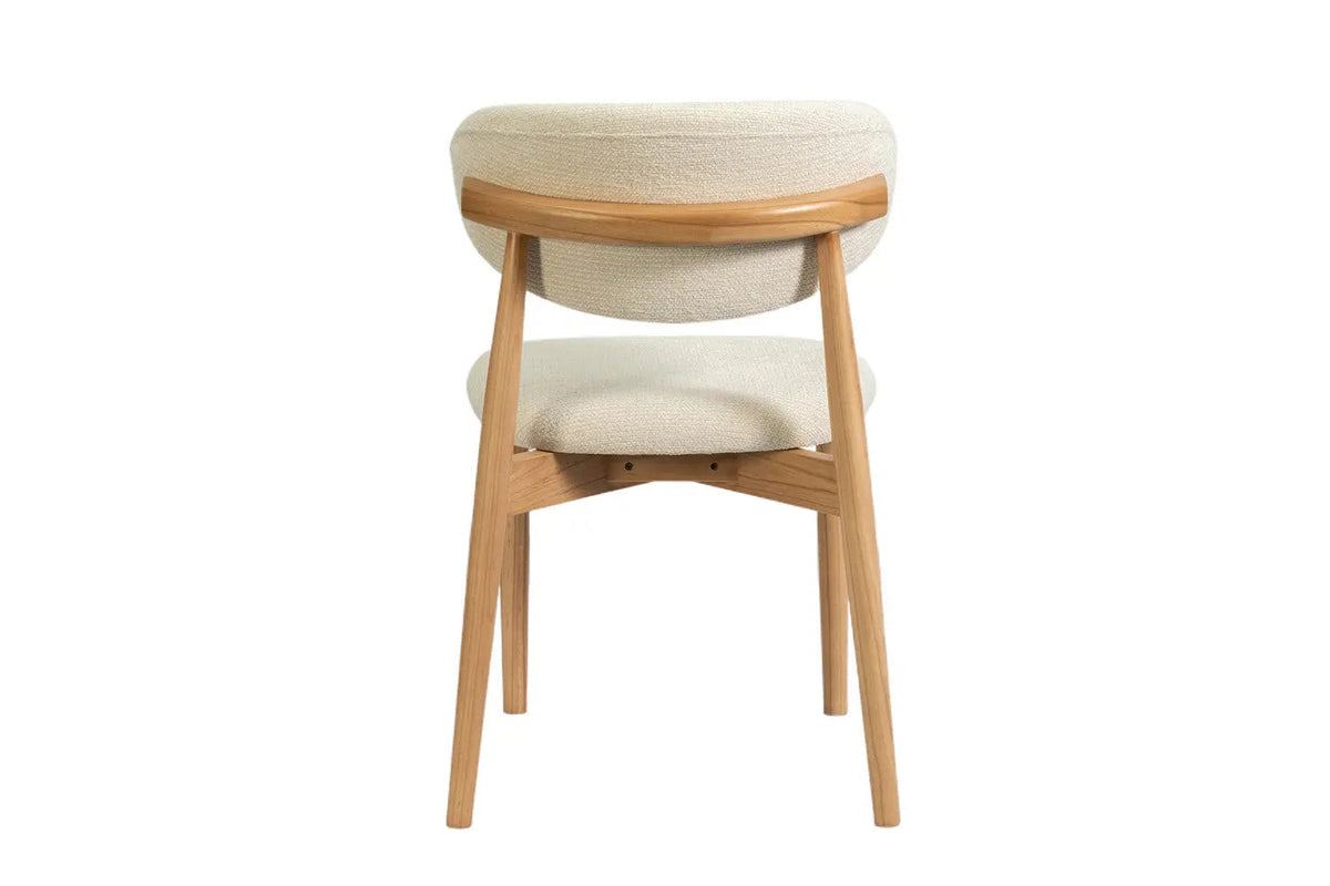 Chaise de Salle à Manger KAYLA en Chêne Massif Beige - 50 x 56 cm